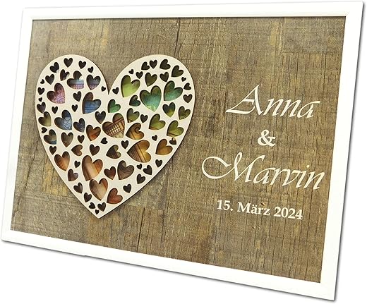 Geldgeschenk mit Herzmotiv im Bilderrahmen I Hochzeitsgeschenke I Geburtstag I Taufe I Weihnachten I Geldgeschenke I Geldverpackung I Geschenk I Geld von Herzen verschenken