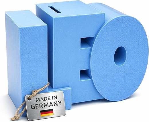 Personalisierte Spardose mit Namen – Individuell gestaltbar – Geschenkidee für Kinder, Hochzeit, Geburtstag, Taufe oder Einschulung – Kreative Sparbüchse für Mädchen und Jungen