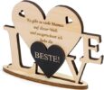 LOVE BESTE MAMA der Welt mit SPRUCH Geschenk Holzschild Muttertag...